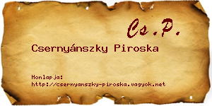 Csernyánszky Piroska névjegykártya