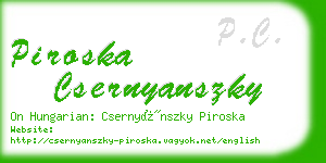 piroska csernyanszky business card